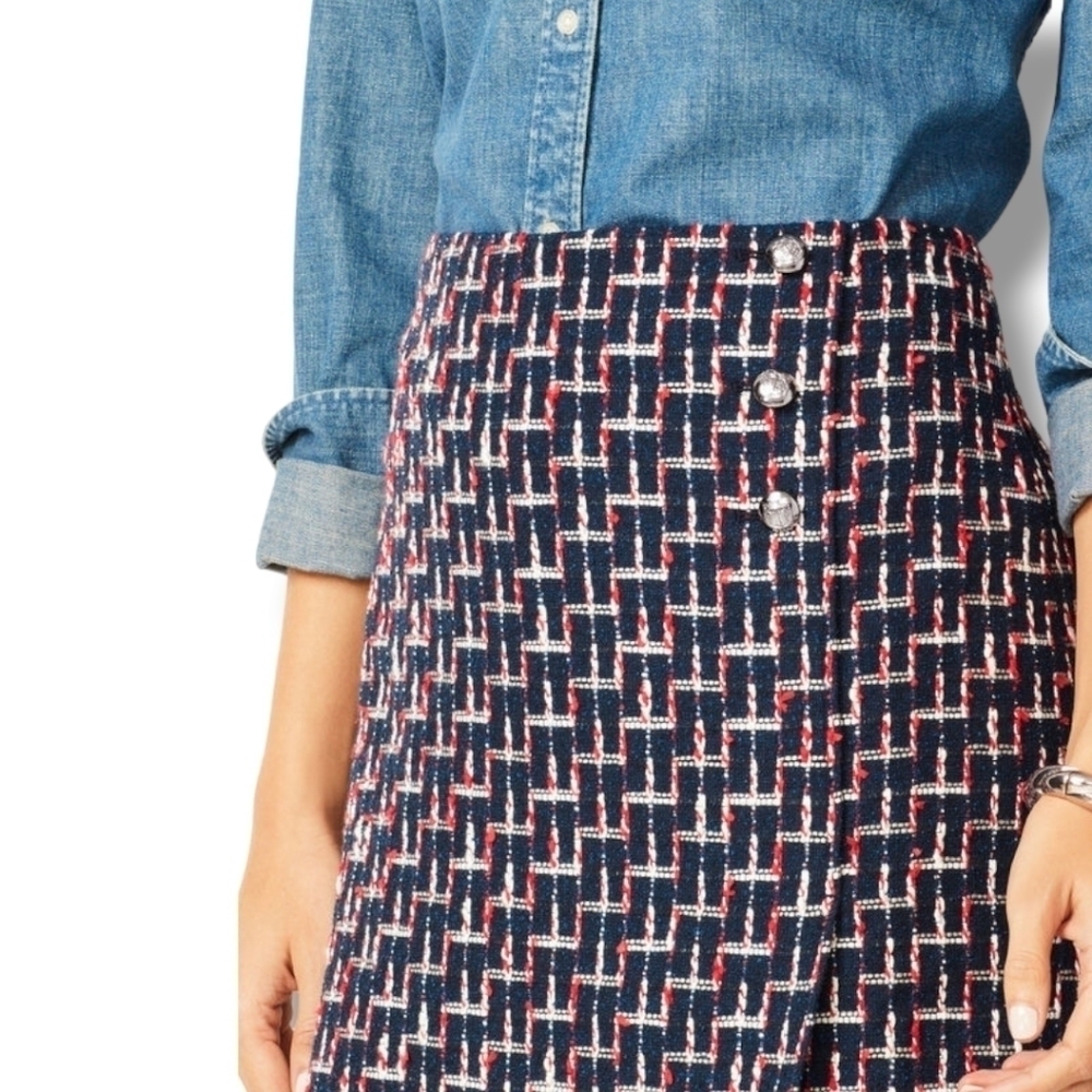 Talbots Boucle  Wrap Skirt
